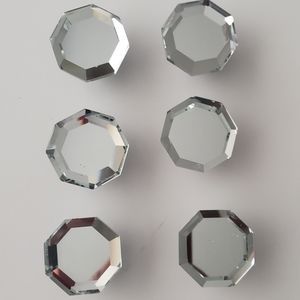 Mirrored knobs for dressers or cabinets